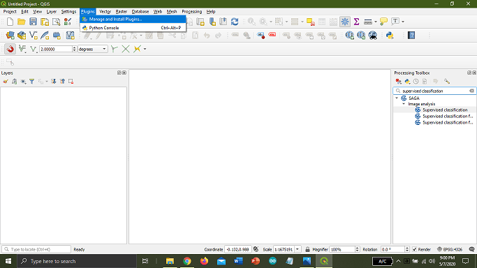 QGIS toolbar