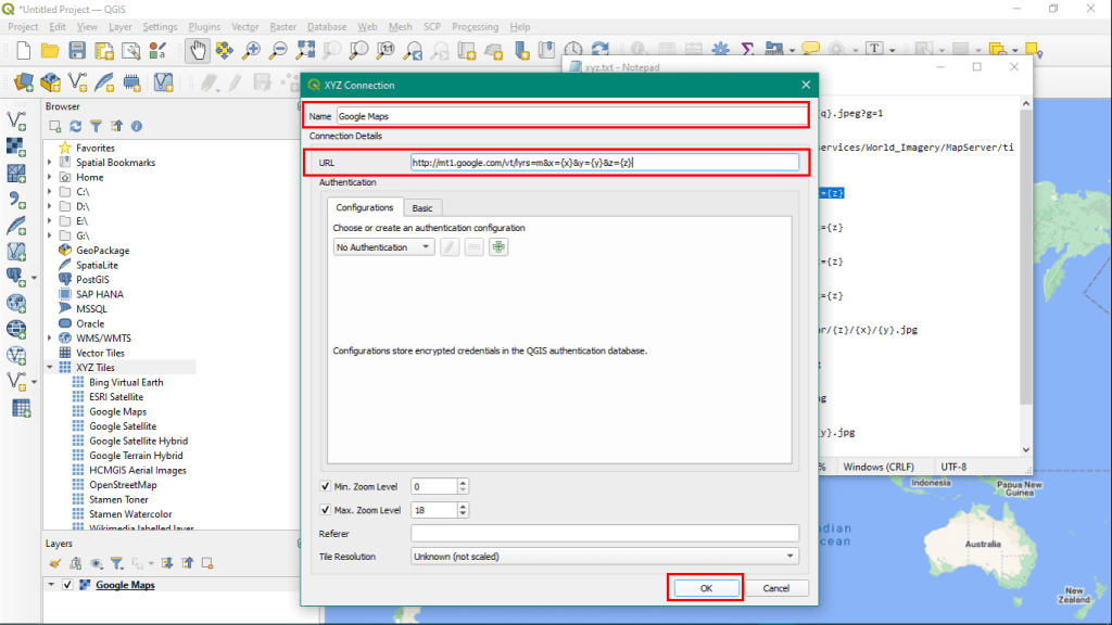 Add Basemap in QGIS