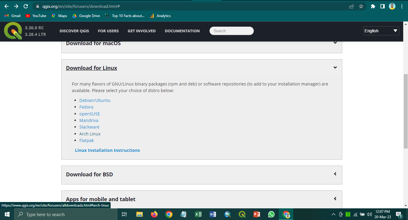 Download QGIS on Linux
