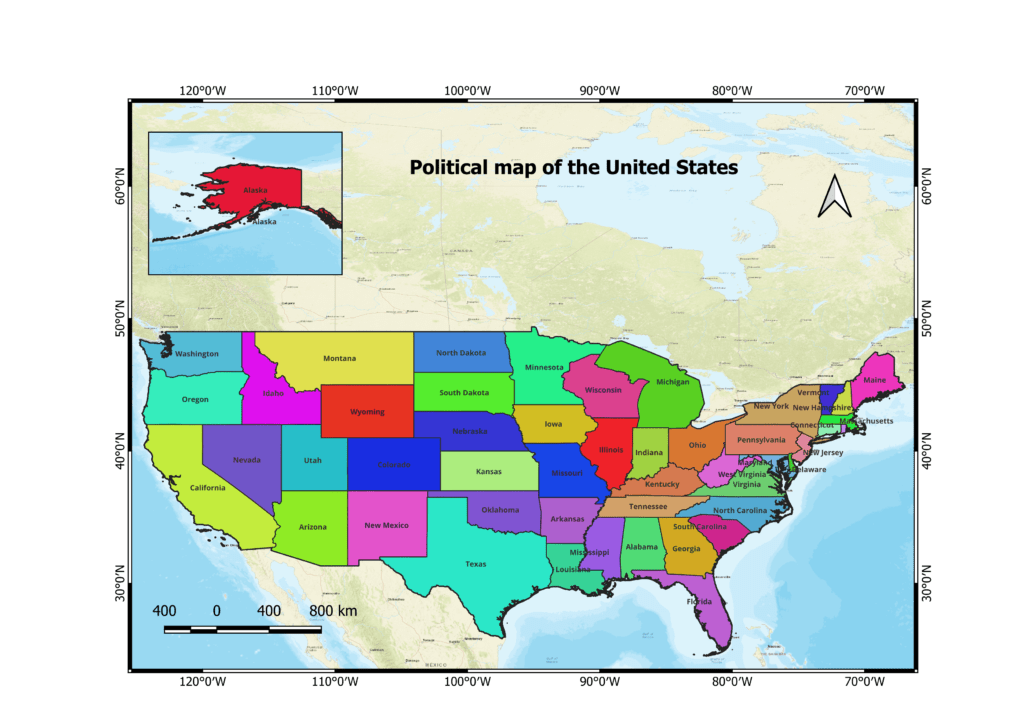Political Map of the United States