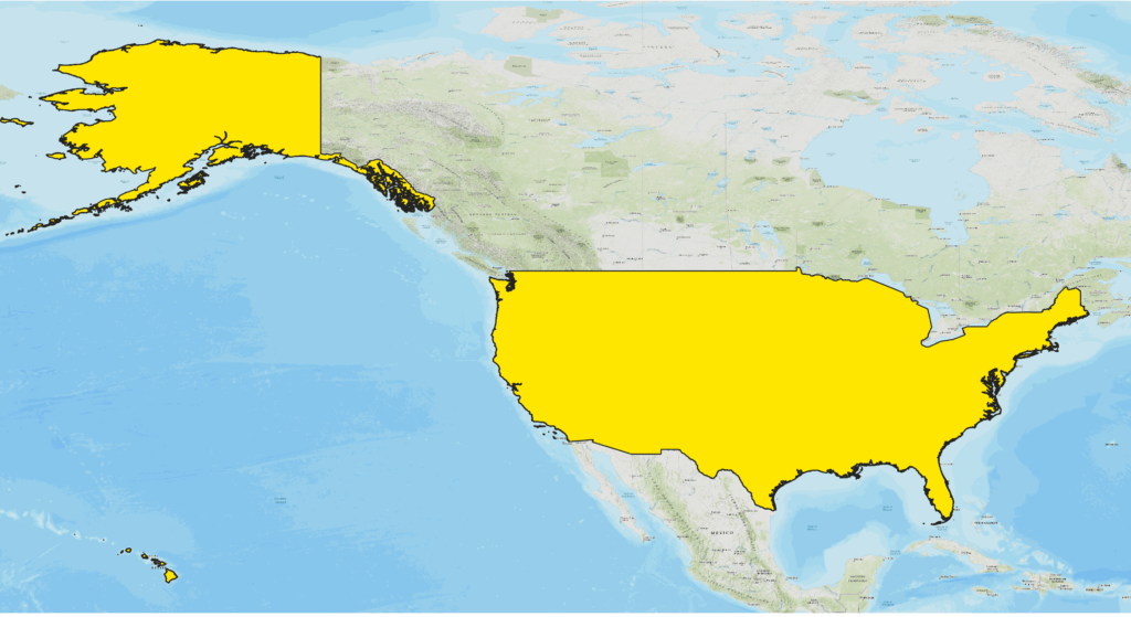 United States Shapefile outlines