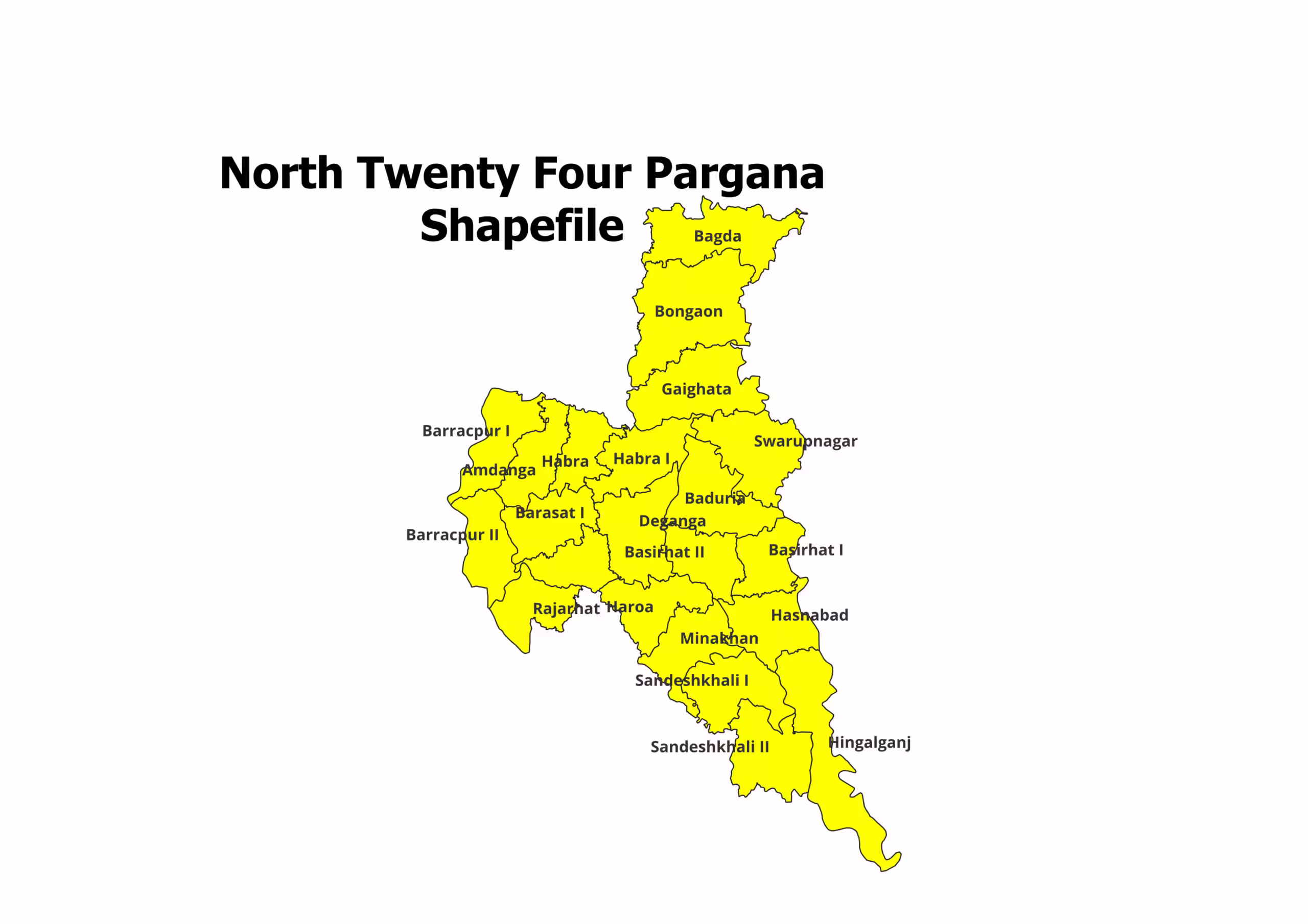 North Twenty Four Pargana Blocks shapefile North Twenty Four Pargana Blocks shapefile