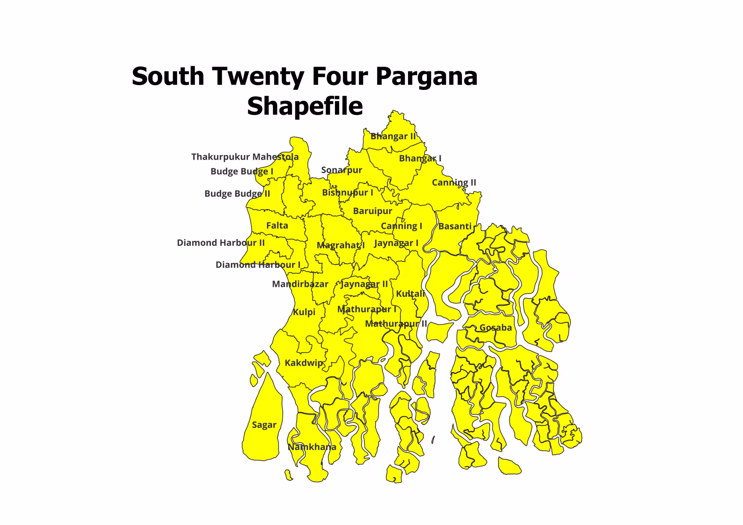 South Twenty Four Pargana Blocks shapefile South Twenty Four Pargana Blocks shapefile